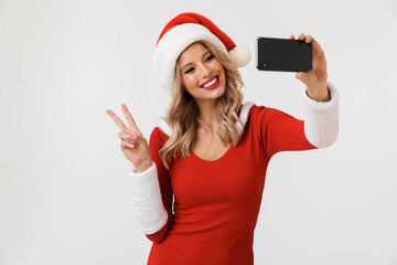 Portrait of a delighted blonde woman