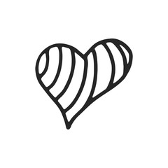 heart icon vector sketch. isolated object