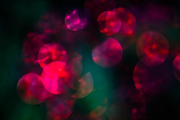 texture of red bokeh on the Christmas tree
