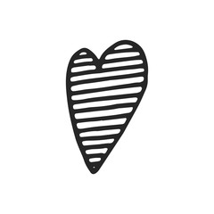 heart icon vector sketch. isolated object