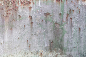 Old peeling paint on rusty metal grunge background