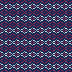 Knitted seamless pattern. Vector ornament