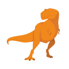 Tyrannosaurus Rex vector illustration isolated in white background. Dinosaurs Collection.