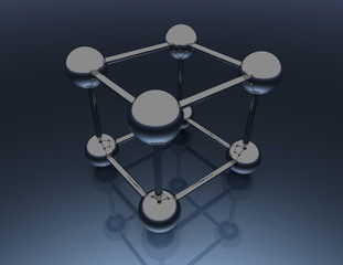 Fototapeta premium 3d Molecular structure background .3d rendered illustration