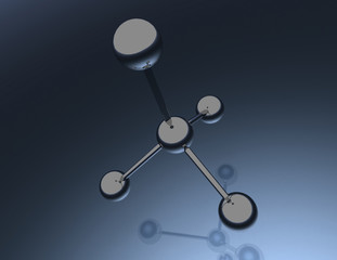3d Molecular structure background .3d rendered illustration