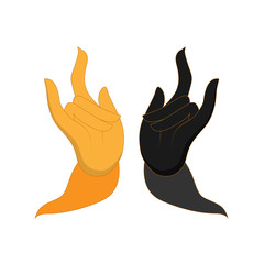 Hand painted Thai style. Vector Illustration on white background