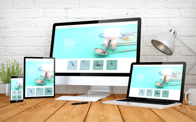 dental clinic website responsive design screen multidevices