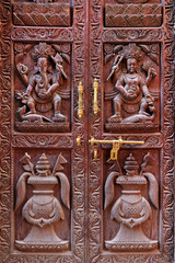 Wooden old door vintage texture background