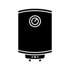 Electric water heater glyph icon
