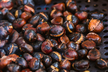 Roast Chestnuts Close-Up Shot