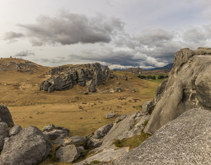 The Castle Hill Conservation Area or  Kura Tawhiti, Arthur's pass, Limestone rock formations, Alps, South island, New Zealand