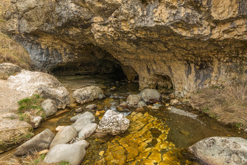 Cave Stream Scenic Reserve during sunset, South Island, New Zealand