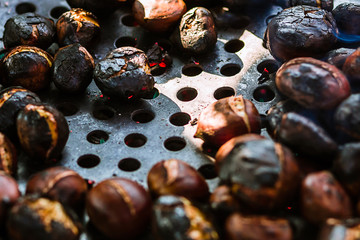 Roast Chestnuts Close-Up Shot