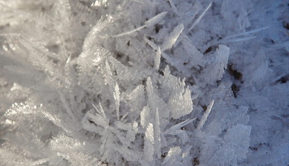 ice snow crystals cold frosty background