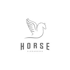 Pegasus Vector Logo Template. Horse logo template