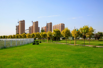 Luannan county city building scenery, China