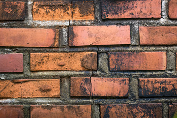 Fototapeta premium Pattern of Red brick wall for background and textured, Seamless Red brick wall background. Old Brick texture, Grunge brick wall background.