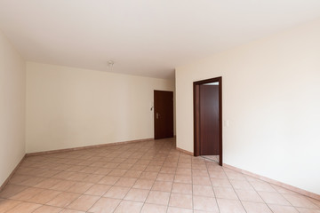 Room with open door
