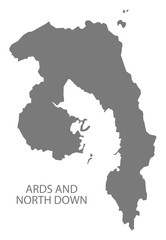 Ards and North Down map grey