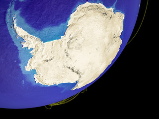 Antarctica on Earth from space