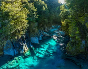 Berühmte Attraktion - Blue Pools, Haast Pass, Neuseeland, Südinsel © Martin Valigursky