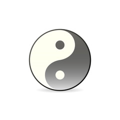 Yin and yang symbol. Clipart image isolated on white background
