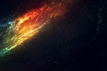 Night sky with stars and nebula