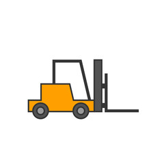 Forklift truck icon. Clipart image isolated on white background