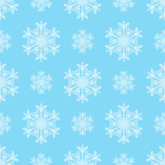 Snow doodle seamless pattern