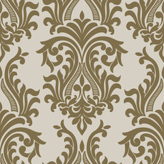 Vector damask seamless pattern element. Classical luxury old fashioned damask ornament, royal victorian seamless texture for wallpapers, textile, wrapping. Exquisite floral baroque template.