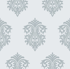 Vector damask seamless pattern element. Classical luxury old fashioned damask ornament, royal victorian seamless texture for wallpapers, textile, wrapping. Exquisite floral baroque template.