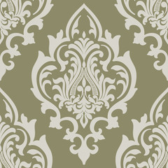 Vector damask seamless pattern element. Classical luxury old fashioned damask ornament, royal victorian seamless texture for wallpapers, textile, wrapping. Exquisite floral baroque template.