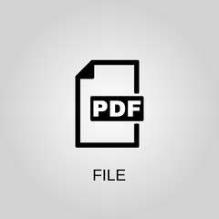 Pdf file icon. Pdf file symbol. Flat design. Stock - Vector illustration.