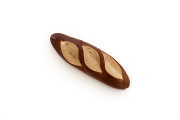 Loaf of bread isolated on white background

