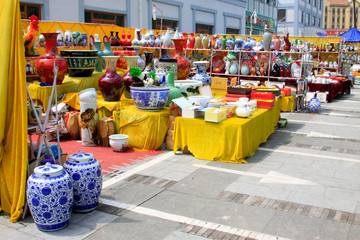 ceramic arts and crafts put on the shelf