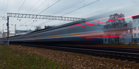 Fototapeta premium High-speed train
