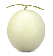 Honeydew melon isolated on white with clipping path
