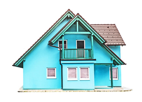 Villa isolated on white