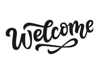 Vector Welcome hand written lettering