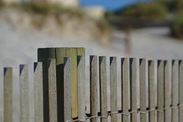 Fototapeta premium Close up view of wooden fence