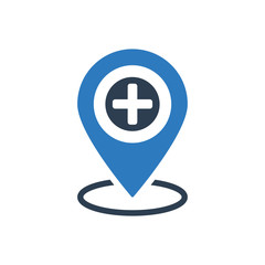 Obraz premium Healthcare Location Icon