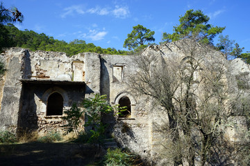Fototapeta na wymiar Ruins of monastery