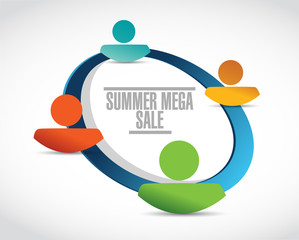 summer mega sale teamwork communication concept