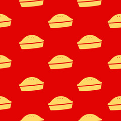 Pie icon seamless pattern