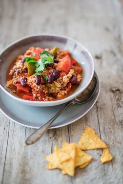 Chilli con carne with tofu