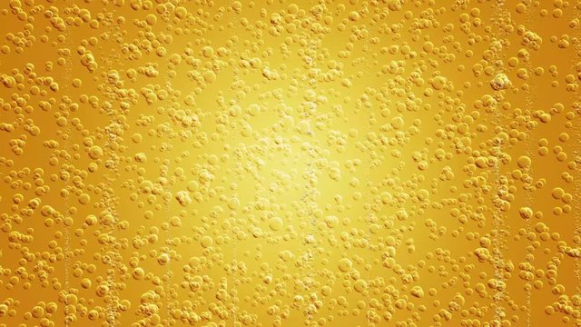 Animation of bubbles in beer. Looping animation.