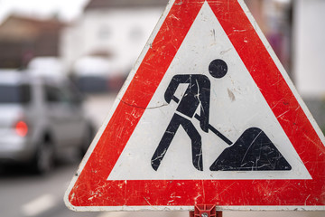 Baustellen Schild / Zeichen