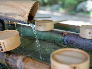 手水舎のアップ