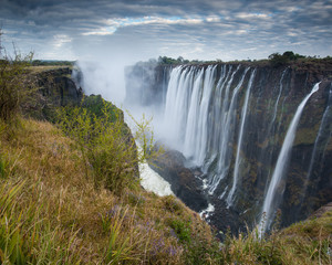 Victoria Falls in Zambia looking into Zimbabwe