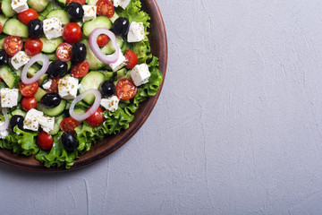 Fresh vegetables greek salad